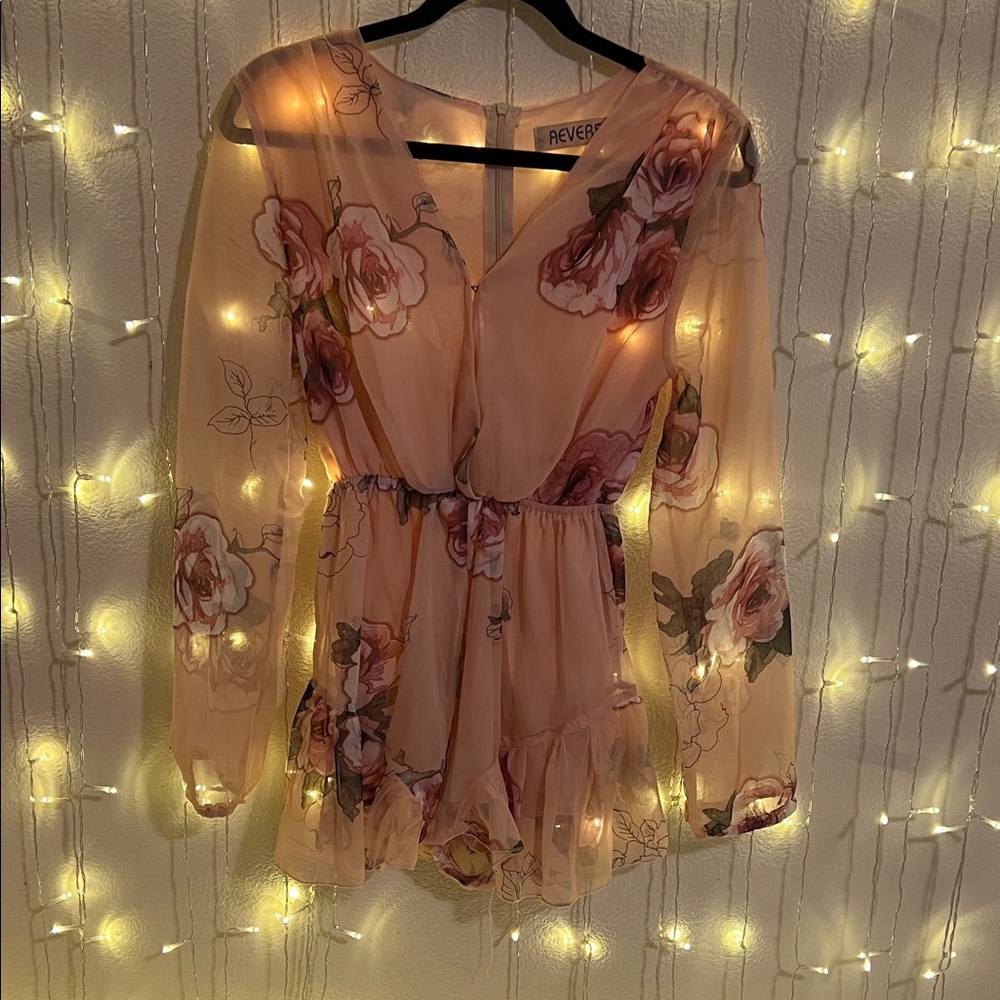 Floral Sheer Peachy romper
